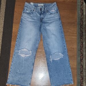 Levi's Light Blue Boyfriend Jeans with Ripped Knees